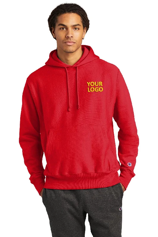 Champion Reverse Weave Hooded Sweatshirt, Red