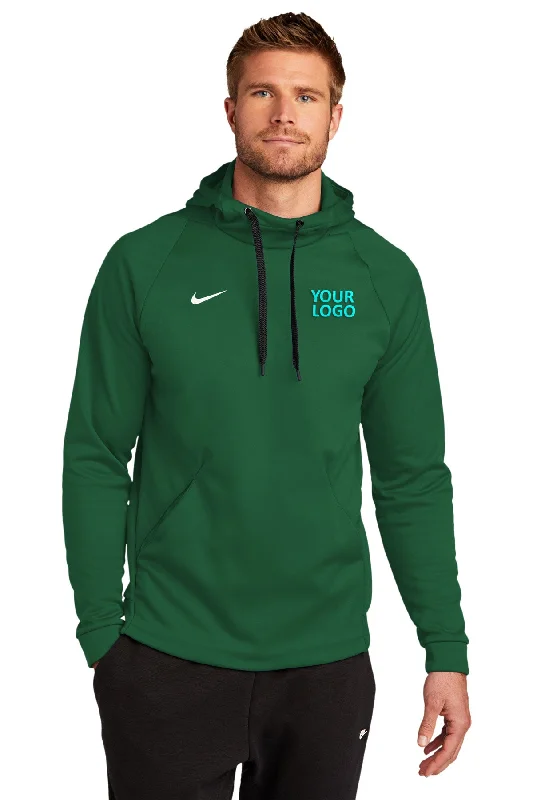 Nike Therma-FIT Fleece Custom Hoodies, Team Dark Green