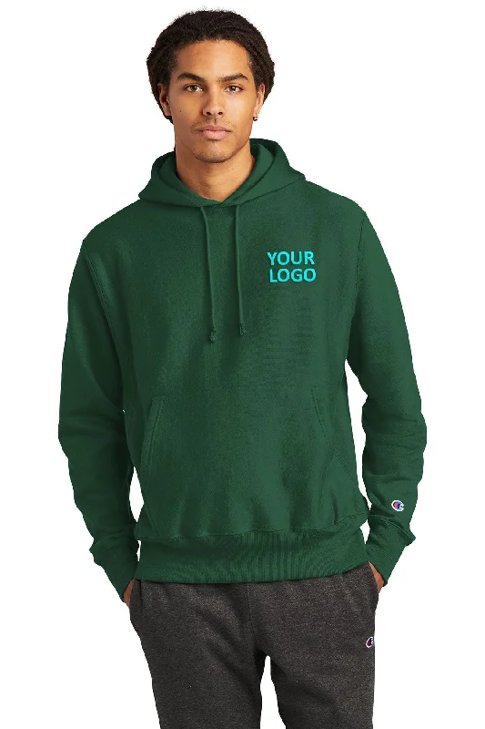 Champion Reverse Weave Hooded Sweatshirt, Dark Green