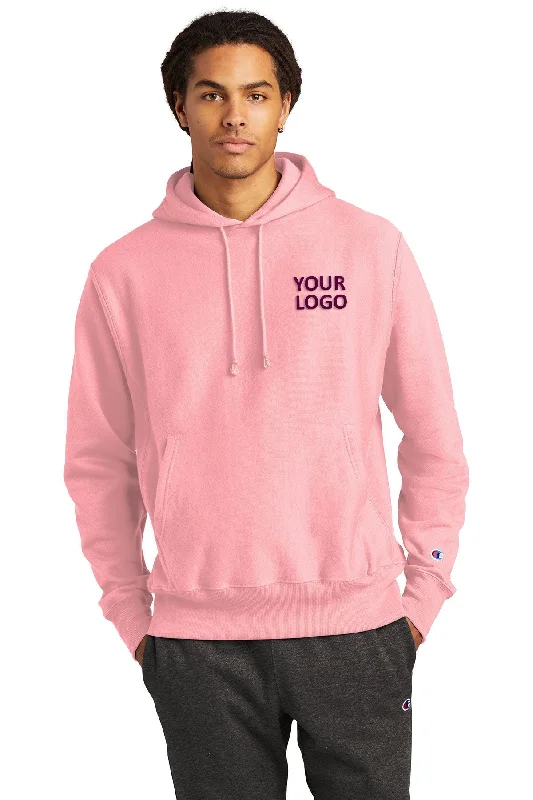 Champion Reverse Weave Hooded Sweatshirt, Pink Candy