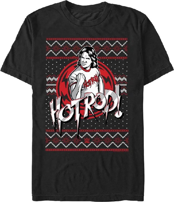 Faux Ugly Christmas Sweater "Rowdy" Roddy Piper T-Shirt