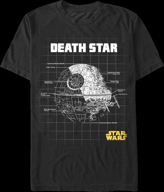 Death Star Schematics Star Wars T-Shirt