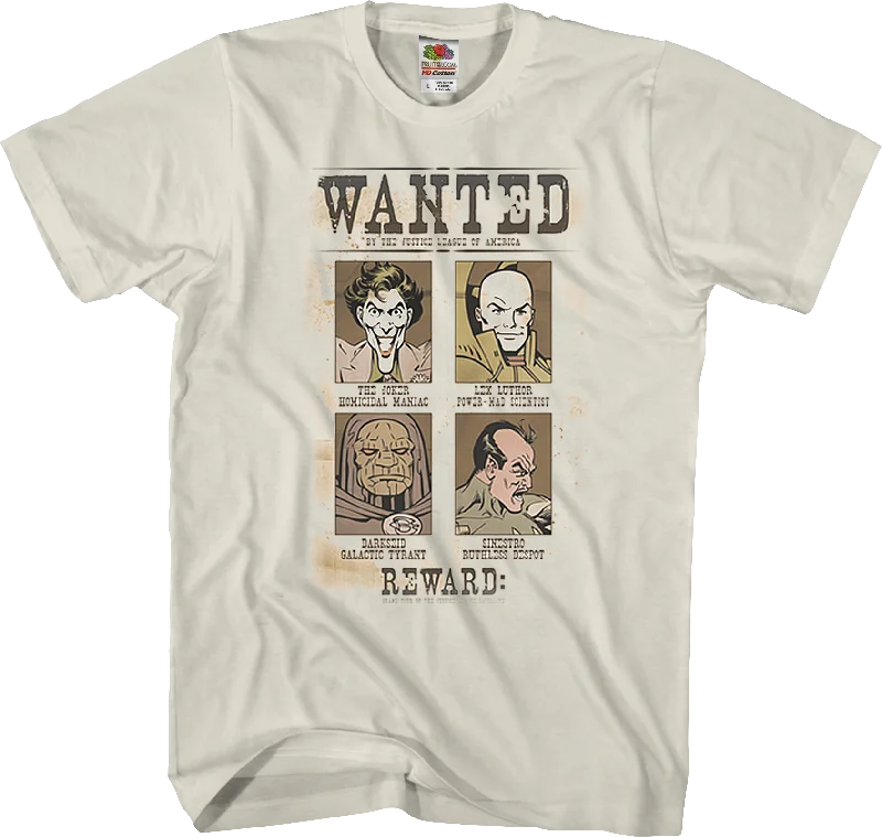 Wanted Villains Justice League T-Shirt