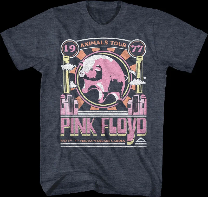 Animals Tour 1977 Poster Pink Floyd T-Shirt