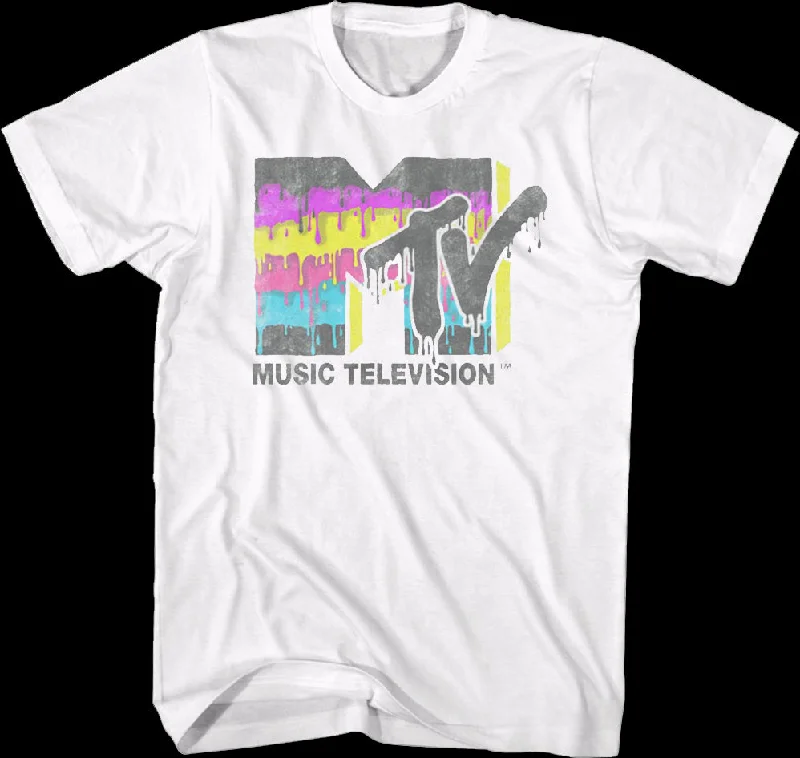 Dripping Paint Logo MTV Shirt