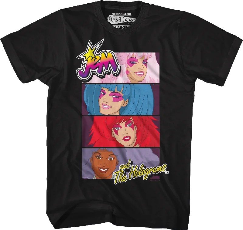 Band Panels Jem And The Holograms T-Shirt