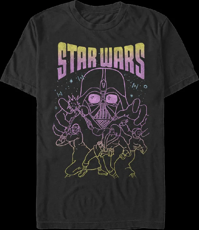 Neon Sketch Star Wars T-Shirt