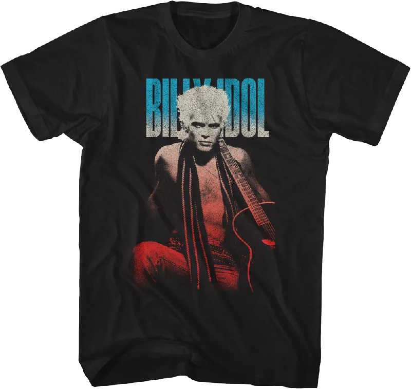 Gradient Guitar Pose Billy Idol T-Shirt