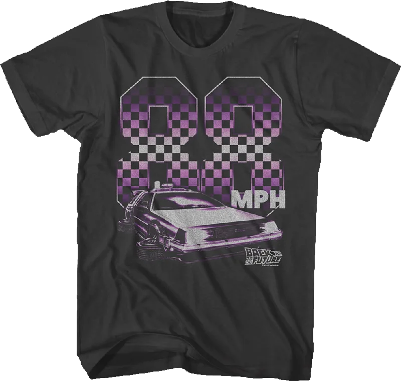 Checkerboard 88 MPH Back To The Future T-Shirt