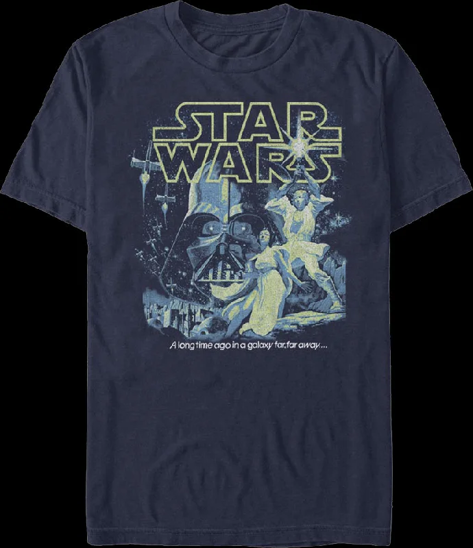 Distressed Episode IV Movie Poster Star Wars T-Shirt