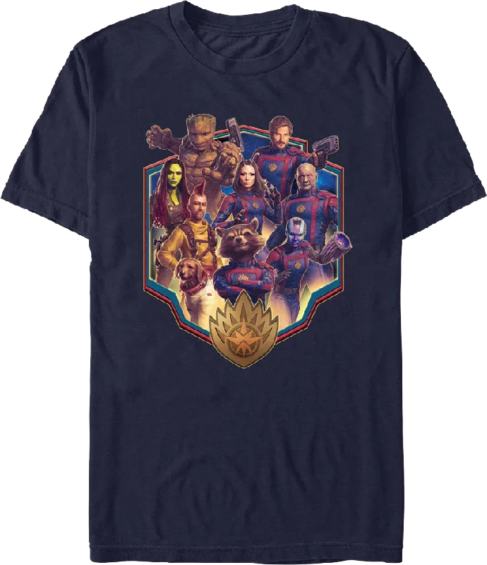 Character Shield Collage Guardians Of The Galaxy Volume 3 T-Shirt