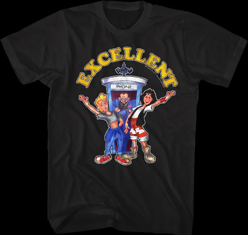 Cartoon Characters Bill and Ted's Excellent Adventure T-Shirt