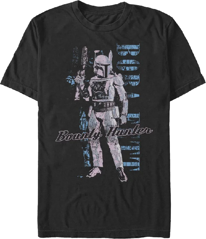 Distressed Bounty Hunter Boba Star Wars Fett T-Shirt