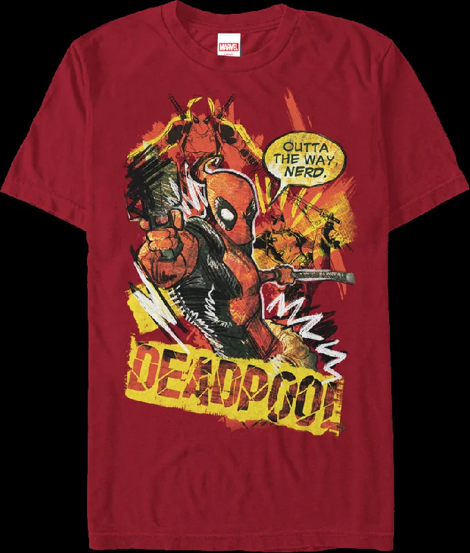 Outta The Way Nerd Deadpool T-Shirt