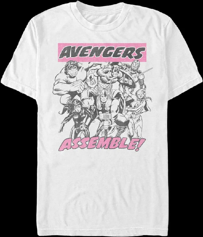 Avengers Assemble Sketch Marvel Comics T-Shirt