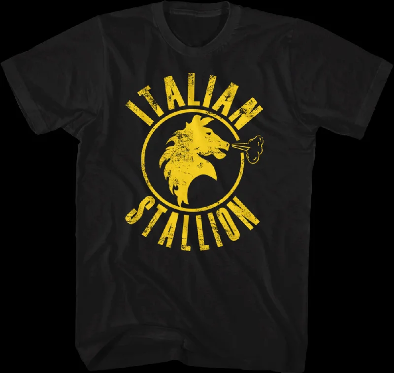 Black Italian Stallion Rocky T-Shirt