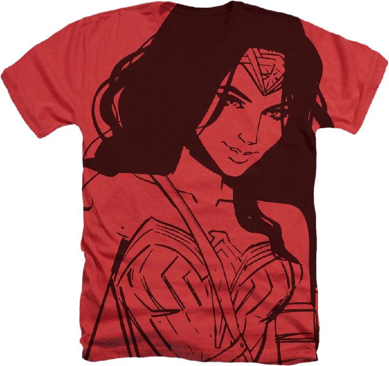 Big Print Wonder Woman T-Shirt