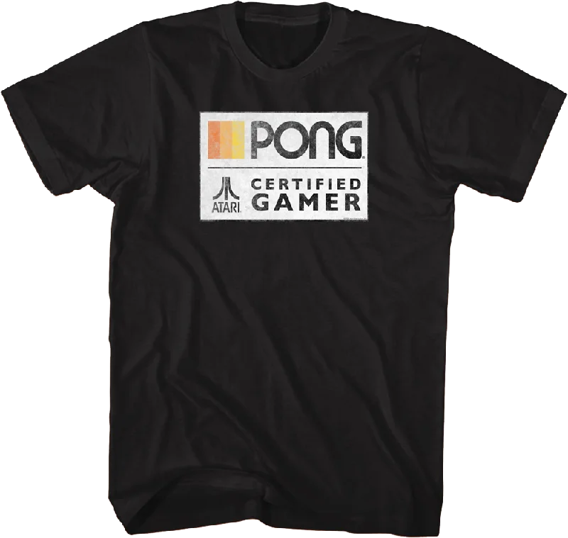 Pong Certified Gamer Atari T-Shirt