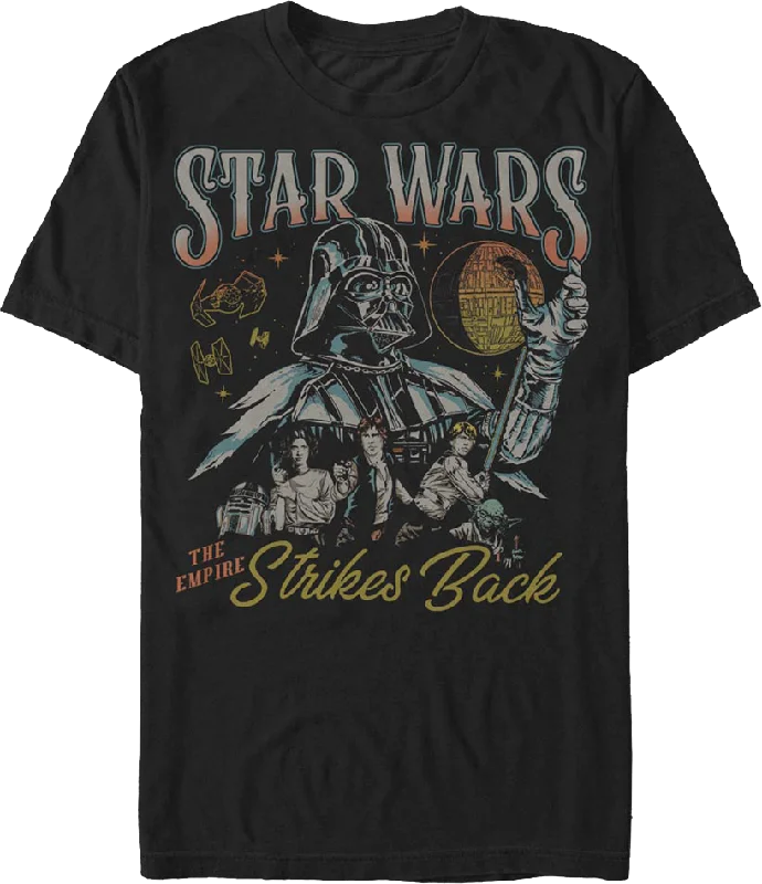 The Empire Strikes Back Illustrated Poster Star Wars T-Shirt