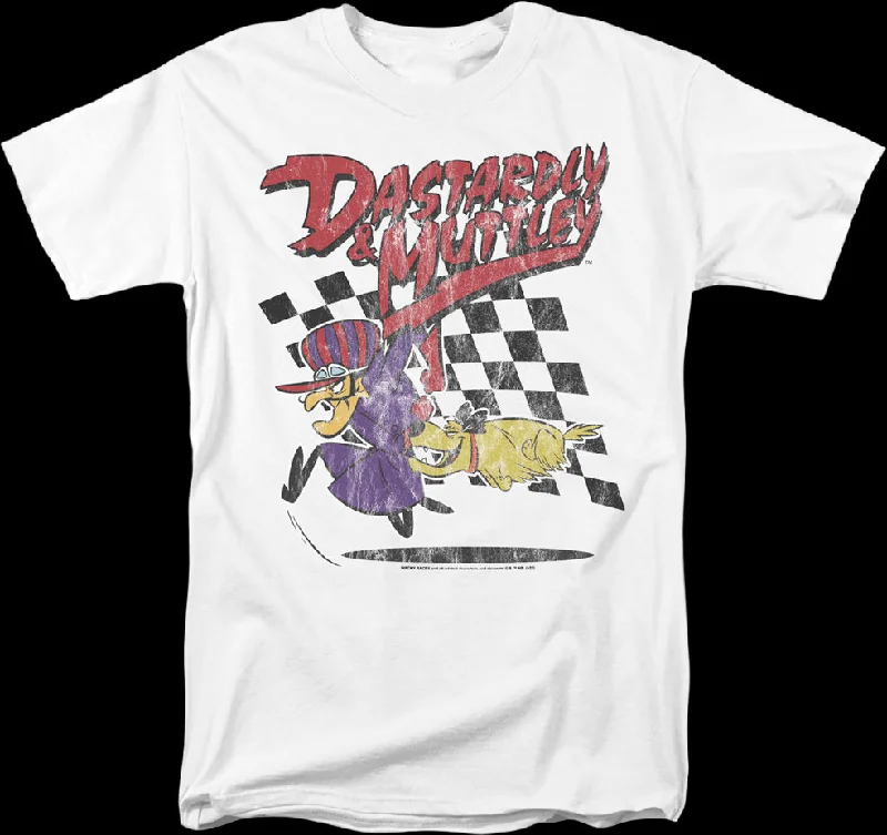 Vintage White Dastardly & Muttley Wacky Races T-Shirt