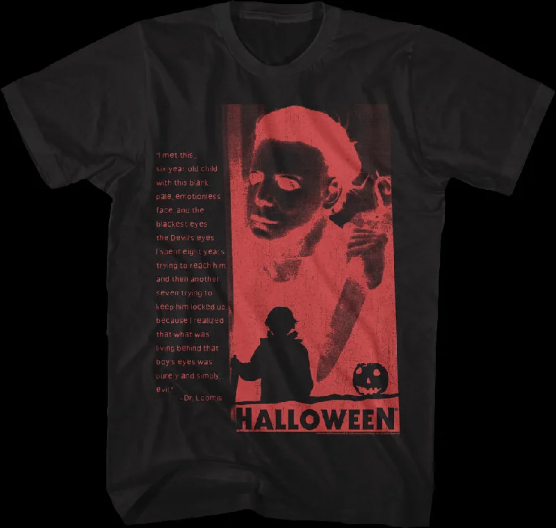 Devil's Eyes Negative Silhouette Halloween T-Shirt