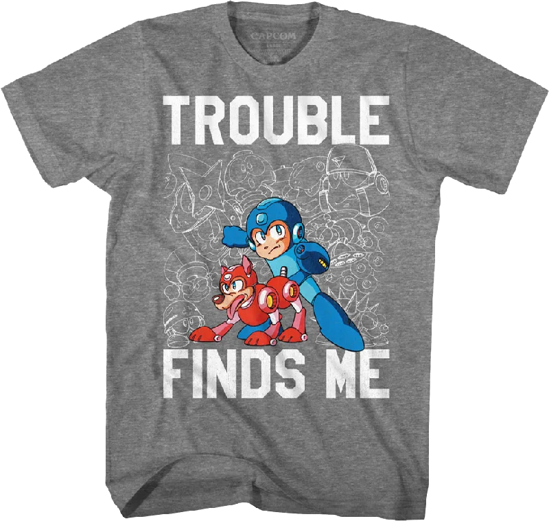 Trouble Finds Me Mega Man T-Shirt