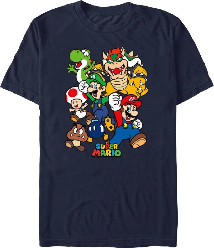 Super Mario Bros. Character Collage Nintendo T-Shirt