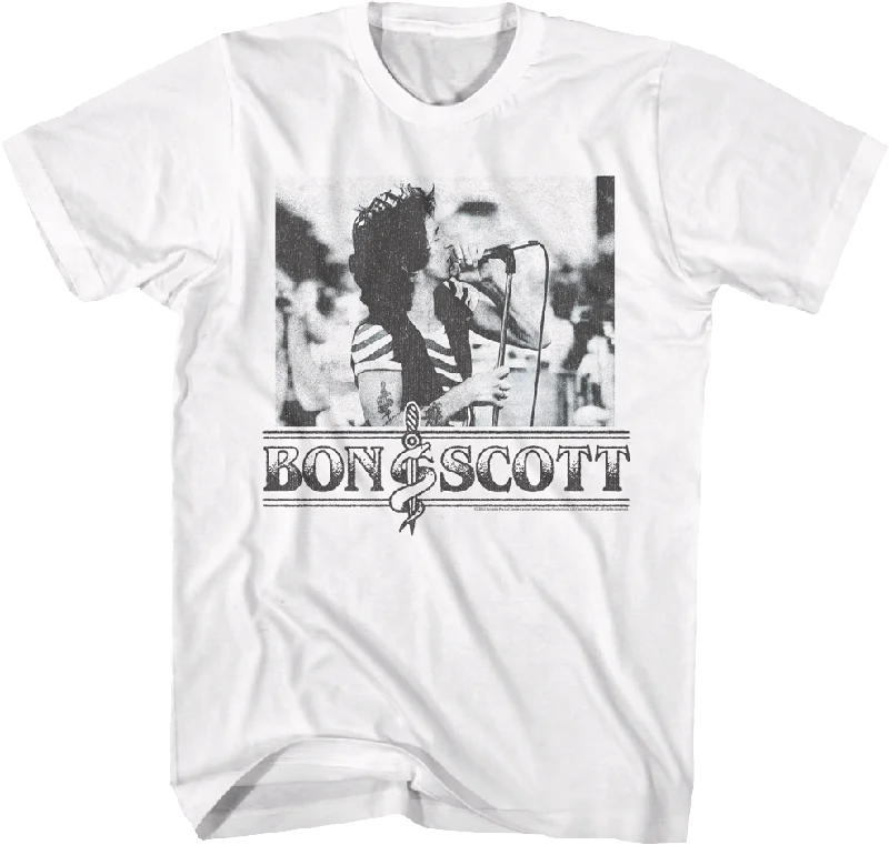 Black And White Photo Bon Scott T-Shirt