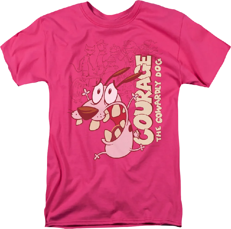 Running Scared Courage The Cowardly Dog T-Shirt