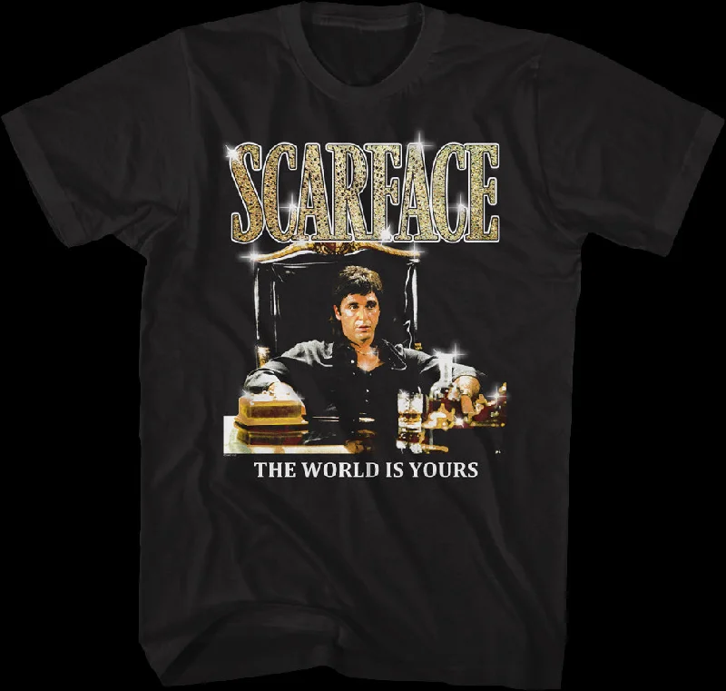 The World Is Yours Sparkling Logo Scarface T-Shirt