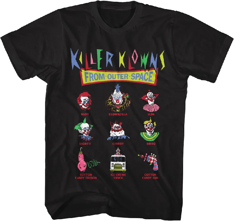 Icons Collage Killer Klowns From Outer Space T-Shirt