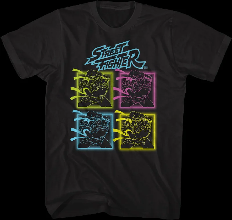 Neon Ryu Hadoken Street Fighter T-Shirt