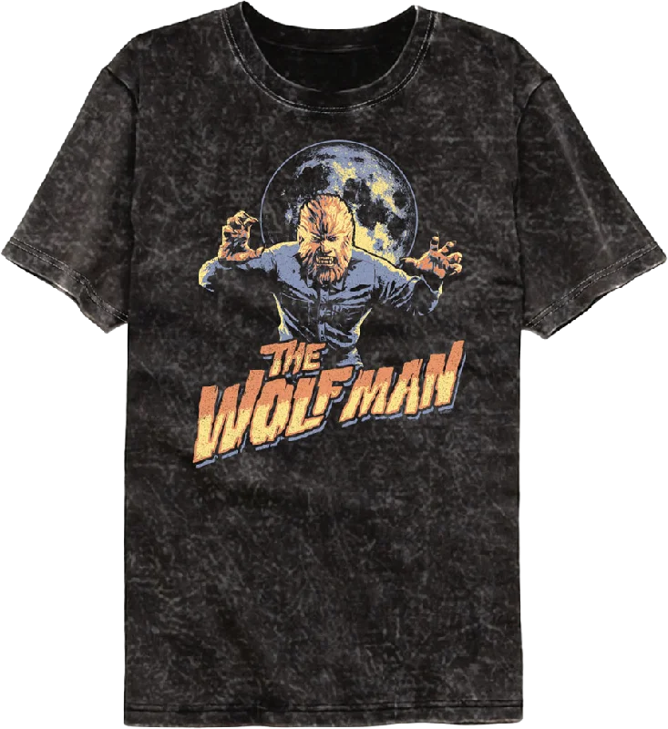 Attack Pose Wolf Man Mineral Wash T-Shirt