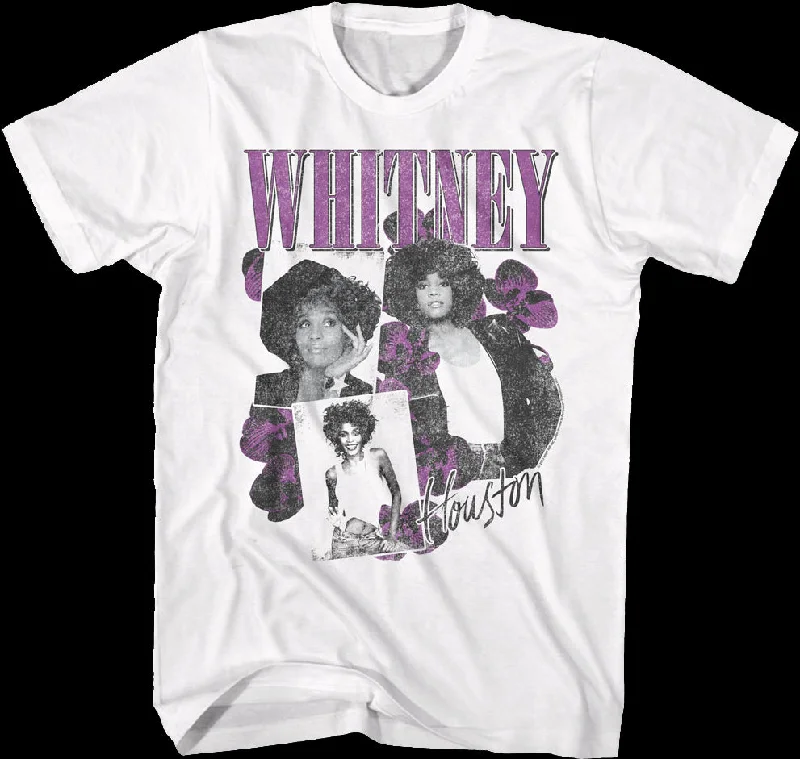 Orchid Collage Whitney Houston T-Shirt