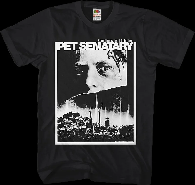 Black and White Poster Pet Sematary T-Shirt