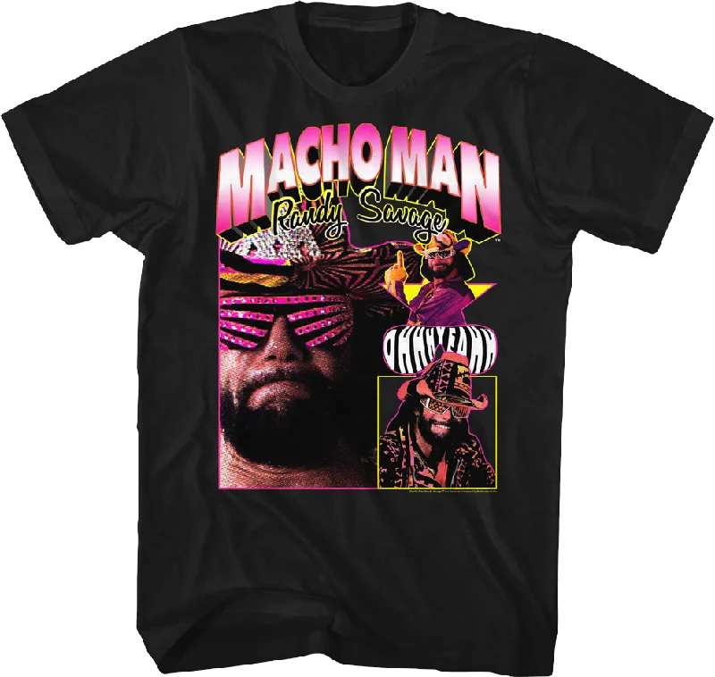 Vintage Collage Macho Man Randy Savage T-Shirt