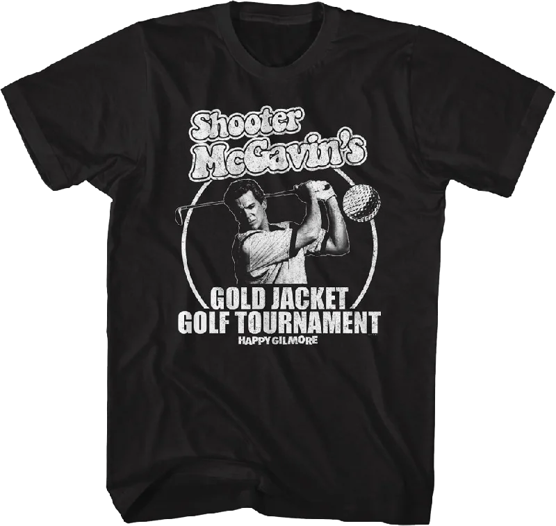 Black & White Shooter McGavin Golf Tournament Happy Gilmore T-Shirt