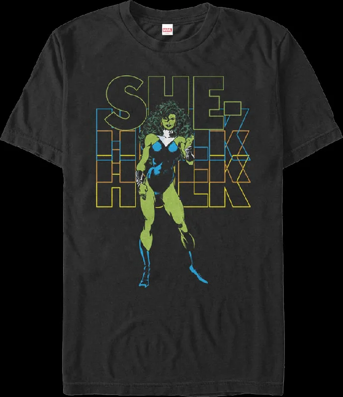 Retro She-Hulk Marvel Comics T-Shirt