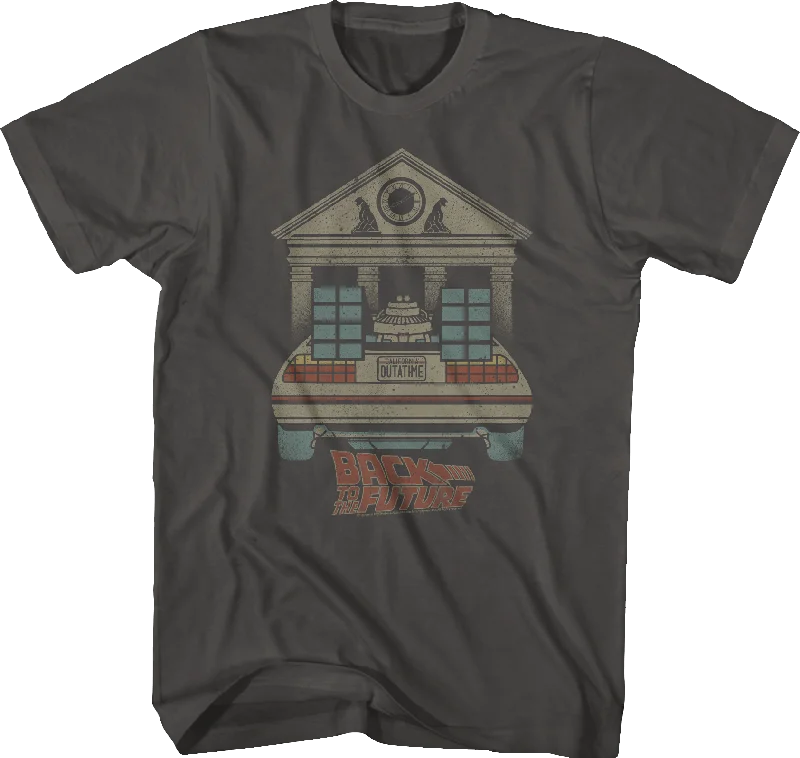 DeLorean And Clock Tower Back To The Future T-Shirt