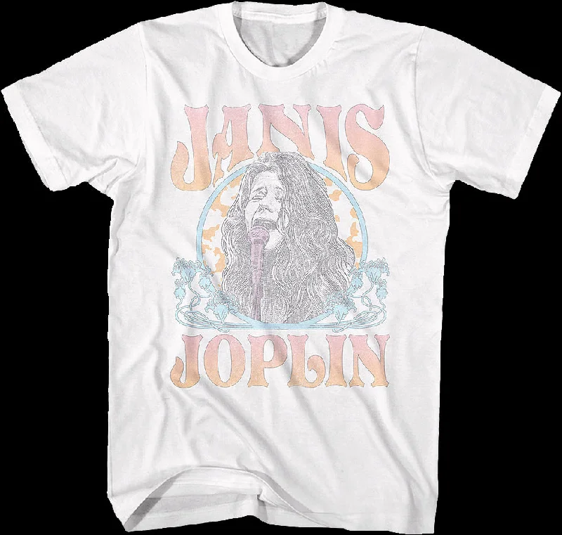 Distressed Circle Janis Joplin T-Shirt