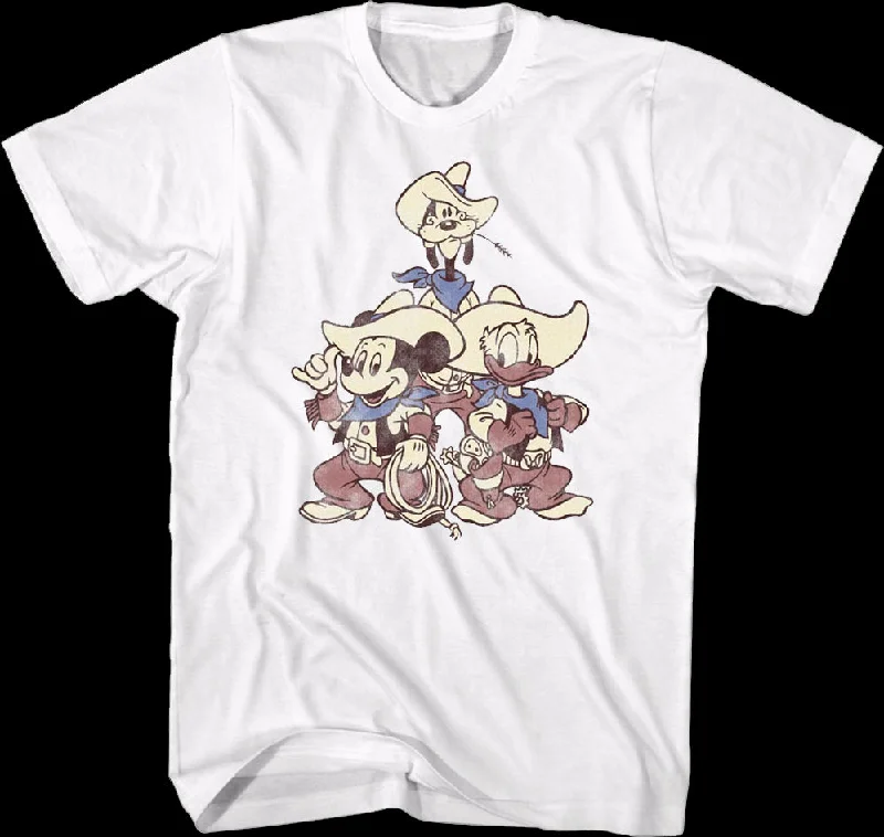 Mickey Donald Goofy Cowboys Disney T-Shirt