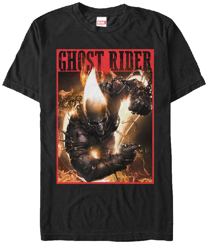 On Fire Ghost Rider T-Shirt