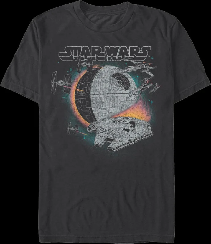 Millennium Falcon Narrow Escape Star Wars T-Shirt