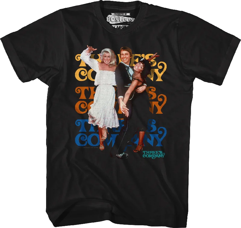 Chrissy Snow, Jack Tripper And Janet Wood Three's Company T-Shirt