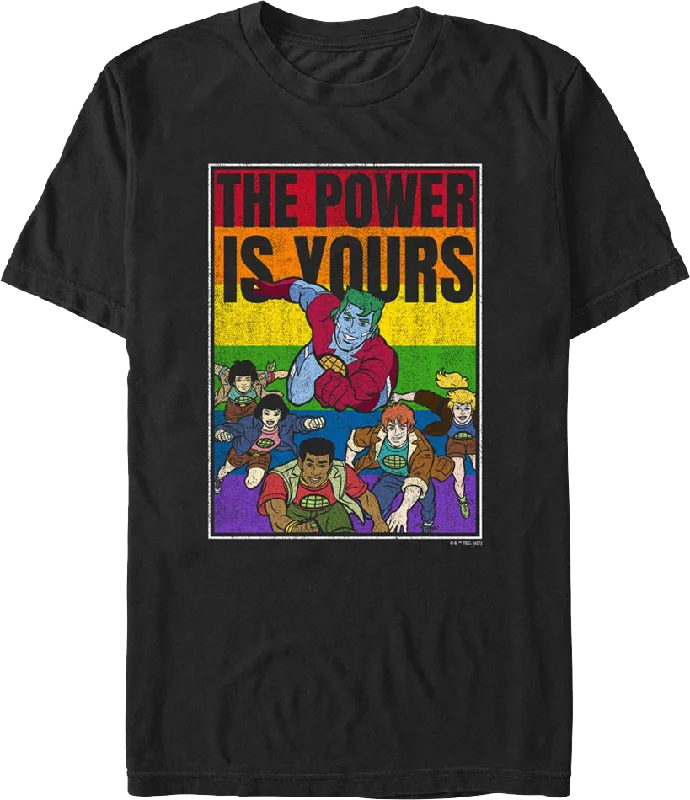 Rainbow Power Is Yours Captain Planet T-Shirt