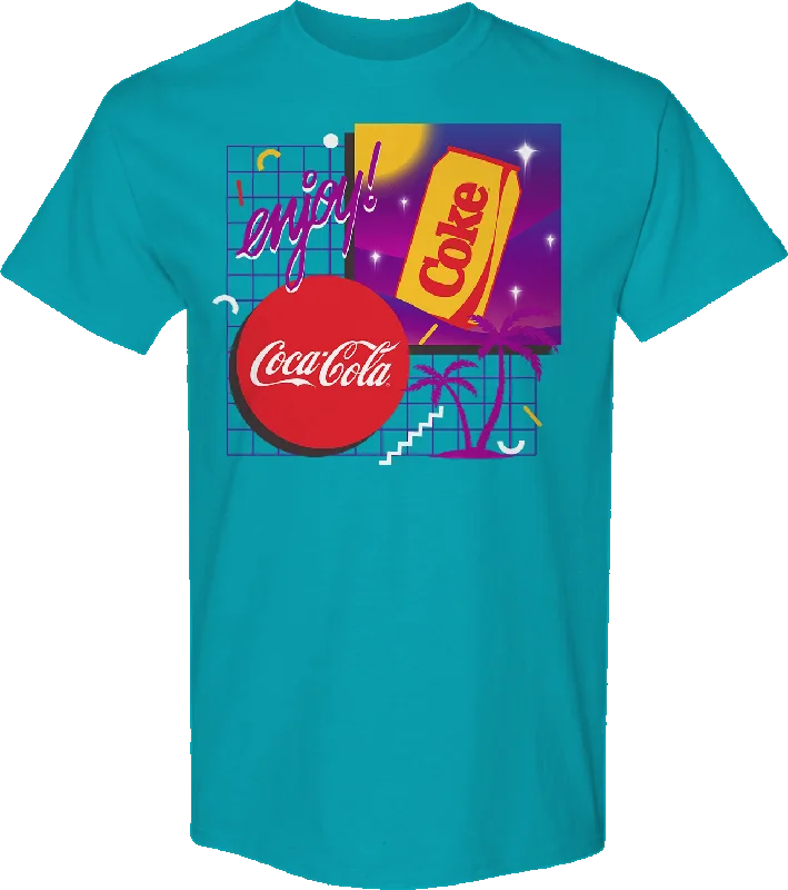 Retro Gridlines Enjoy Coca-Cola T-Shirt