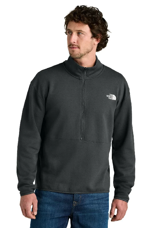 The North Face Mens Double Knit 1/4 Zip Fleece Jacket - Asphalt Grey - New