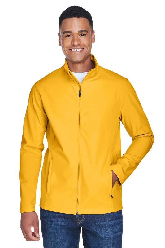 Team 365 Mens Leader Windproof & Waterproof Full Zip Jacket - Athletic Gold