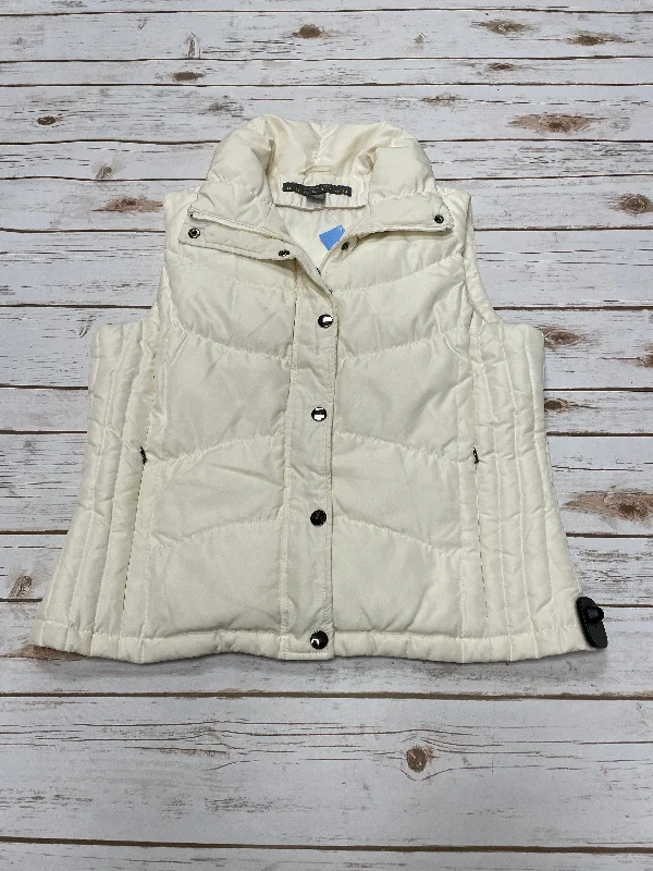 Vest Puffer & Quilted By Kenneth Cole Reaction In Cream, Size: L