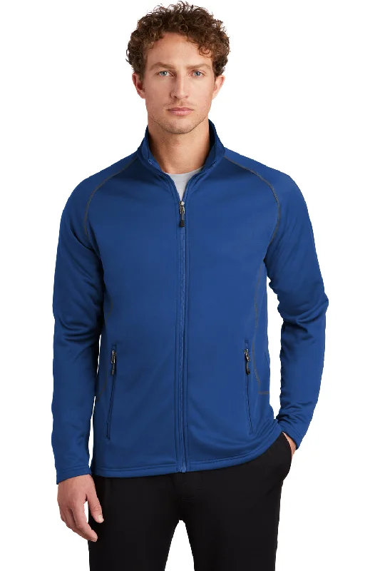 Eddie Bauer Mens Fleece Full Zip Jacket - Cobalt Blue - Closeout